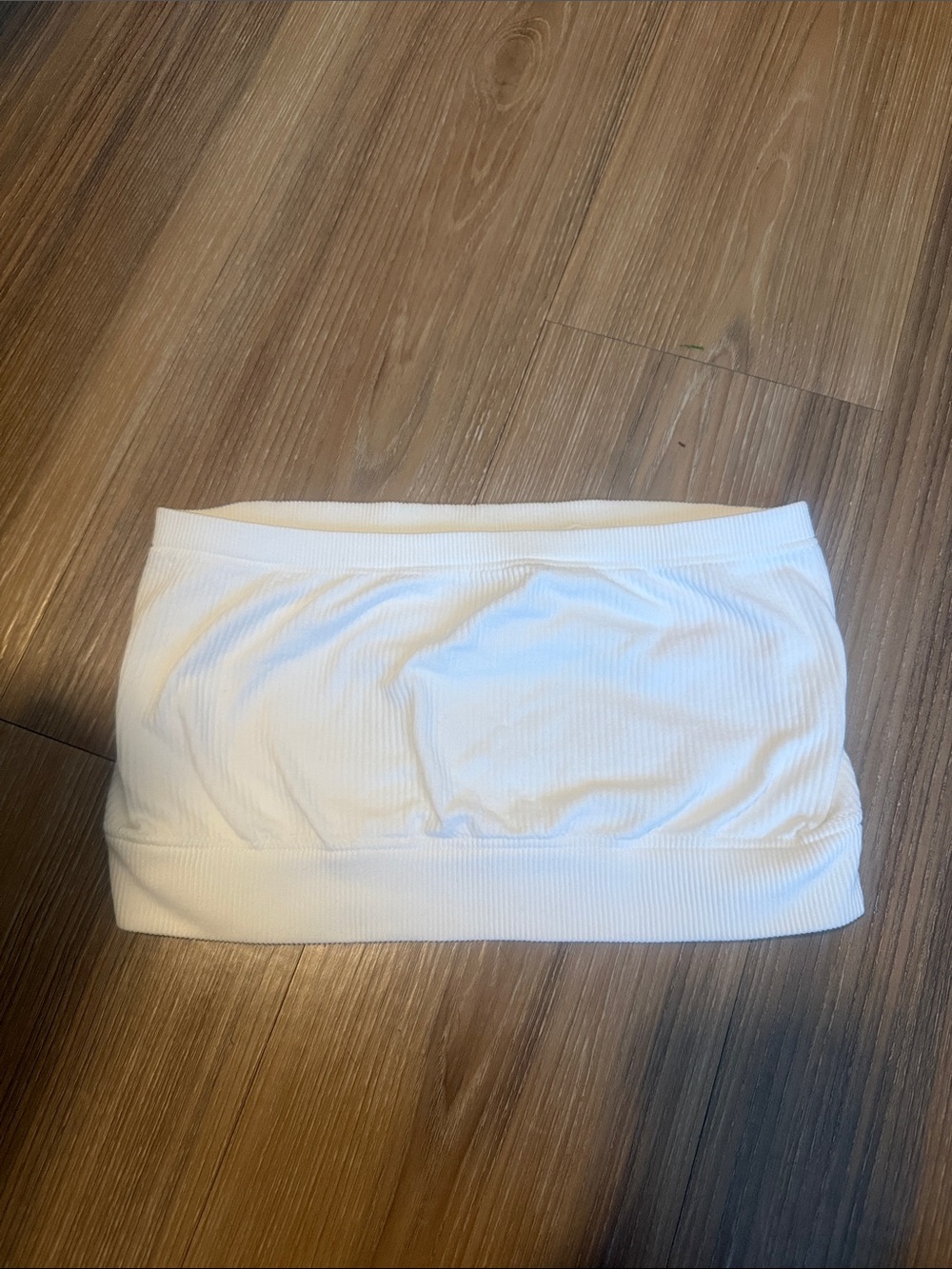 Old Navy White Ribbed Bandeau Strapless Bra NWOT